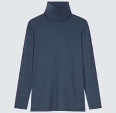 新品UNIQLO ヒートテック タートルネック ブルー　Lサイズのサムネイル