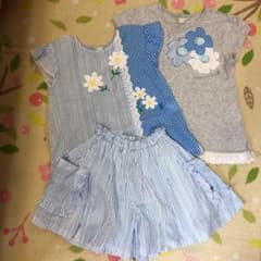 Tシャツ2枚 キュロット1枚 3点セット 130 KPのサムネイル