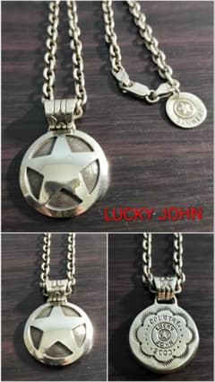 LUCKY JOHN ラッキージョン 星 オーバーレイ ペンダント ネックレス