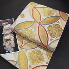 澤穂希さん着用柄 雑誌掲載柄 新品 西陣織高級袋帯【綿芯御