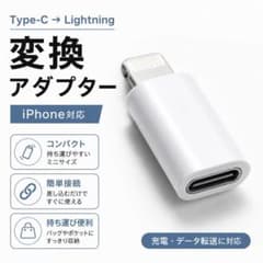 Type-CからLightning 変換 アダプター iPhone 充電　白