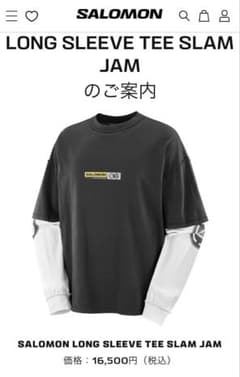 新品 SALOMON LONG SLEEVE TEE SLAM JAM - メルカリ