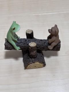 コポー カエルとクマのシーソー コポタロウ クマたん ポリレジンのサムネイル