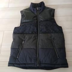 COACH ダウンベスト XS ネイビー/グレー - メルカリ