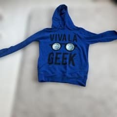 VIVA LA GEEK フード付きパーカー 青のサムネイル