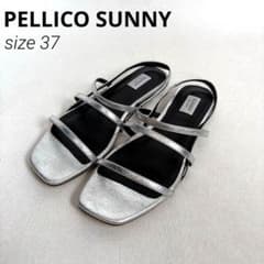ペリーコサニー メタルグラスシルバー サンダル 37 PELLICO SUNNY