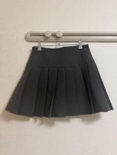 プリーツスカート インナーパンツ付き グレー Mサイズのサムネイル