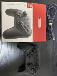 Nintendo Switch プロコン、クリアブラック、動作正常のサムネイル