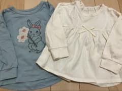 GU 80センチ　女の子長袖カットソー 2枚組のサムネイル