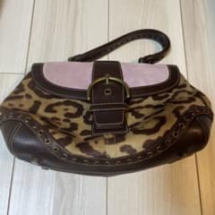 coach ハラコ　レオパード柄　ハンドバッグのサムネイル