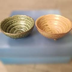 삼발 화분 2개 세트 도기 일본식기