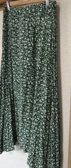 DOORS 花柄ロングスカート 緑色のサムネイル
