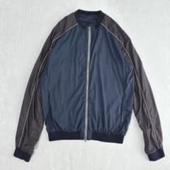 【美品】ヘルノ　HERNO ナイロンパーカー　ノーカラー　メッシュ　ジップ 美品】ヘルノ HERNO ナイロンパーカー ノーカラー メッシュ