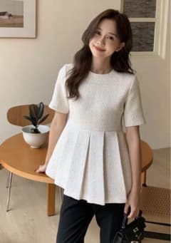 birthdaybash TWEED TUCK PEPLUM TOPSのサムネイル
