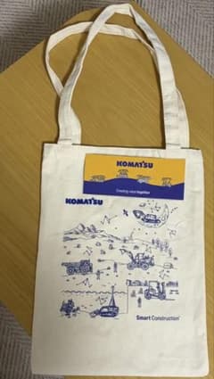 【2種セット】KOMATSU コマツ 働く車トートバッグ ＆カークリップセットのサムネイル