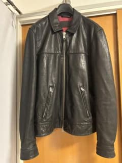 ALL SAINTS ブラックレザーシングルライダースジャケット EROL - メルカリ