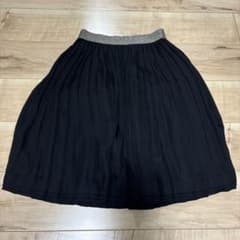 ウエストゴム プリーツスカート ブラック Mサイズのサムネイル