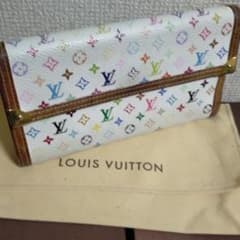 鑑定済み。ルイヴィトンマルチカラー三つ折り長財布。良品のサムネイル