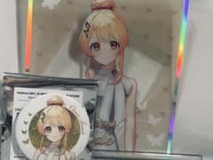 ホロライブReGLOSS音乃瀬奏 渋谷マルイモディ 缶バッジ クリア色紙 