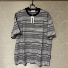 atmos ストライプ Tシャツ L ブラック/ホワイトのサムネイル