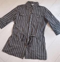 Plymton ストライプ柄 シャツブラウス Mサイズのサムネイル