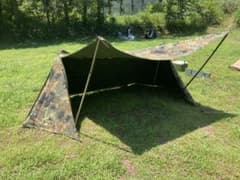 訳あり ドイツ軍幕　パップテント ファスナー加工のサムネイル