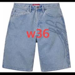 ツ*ボ様 supreme Script Baggy Denim Short 36 - メルカリ