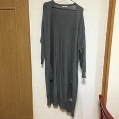 ロングカーディガン グレーのサムネイル