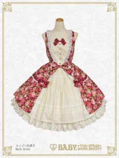 BABY floral gardenia JSK えんじ ヘッドドレス セット - メルカリ