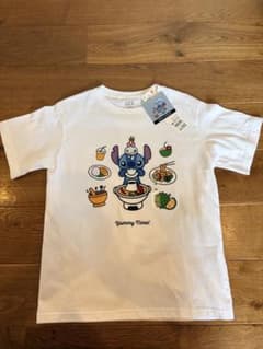 新品 タイ限定 UNIQLO スティッチ Tシャツ 140 白 Disneyのサムネイル