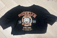 SHEINタイガー プリント クロップドTシャツのサムネイル