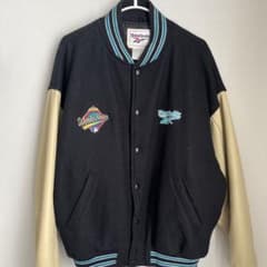 90s Reebok ヴィンテージ スタジャン 本革 MLB ワールドシリーズ