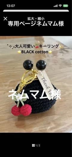ネムマム様専用ページ 大人可愛いミニ˚✧₊キーリングがま口ポーチ