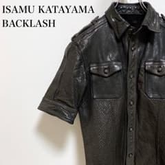 ISAMU KATAYAMA BACKLASH レザーシャツ 半袖 牛革 S - メルカリ