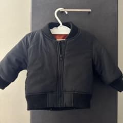 キッズ MA-1 ジャケット 80センチ　ブラックのサムネイル