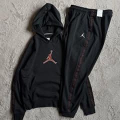 JORDAN(ジョーダン) パンツ キッズ(105-120cm) フーディーとパンツセット　Ｌ ブラック 週末値下↓Jordan JDB FT JM HBR MVP MJ ウェア