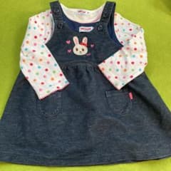 ミキハウス ♡ワンピース ♡ジャンパースカート♡80のサムネイル