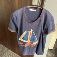 PRADA セーリングボート刺繍 Tシャツ Lダメージ加工品です♪小さめです♪のサムネイル