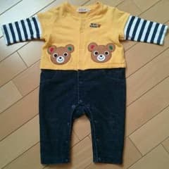 ミキハウス ロンパース 60 70☆かわいい プッチーくん つなぎのサムネイル
