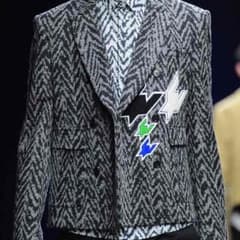 kris van acche 2014-15aw 千鳥格子ワッペンシャツのサムネイル