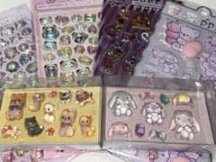「匿名発送」新アミュキャラぷっくりんちょシールとその他シールの6枚セットのサムネイル