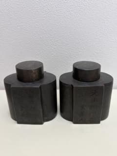 煎茶道具 時代物 錫 茶入 一対 茶道具 骨董品 煎茶道具 時代物 錫 茶入 一対 茶道具 骨董品 - メルカリ
