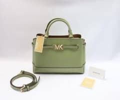 新品未使用 マイケルコース REED ベルテッド バッグ 2way グリーン系 