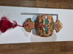打ち出の小槌 九谷焼風 赤房付き 金彩 松竹文 陶器 縁起物 開運 - メルカリ