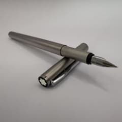 014【美品・新品インク】MONTBLANC ノブレス 万年筆 本体 シルバー
