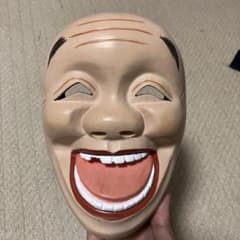 ひょっとこ木彫り面 - メルカリ