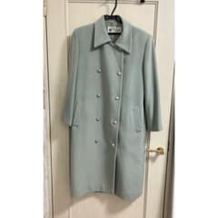 courrèges クレージュ カシミヤロングコート ミントグリーン - メルカリ