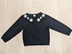 プティマイン　カーディガン 　100cm〜110cm　ネイビーのサムネイル
