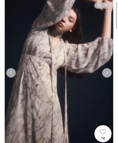 FRAY I.D フレイアイディー ホロスコーププリントリボンタイワンピース