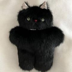 さて　sate 猫のぬいぐるみ　ハンドメイド　東京蚤の市 さて sate ぬいぐるみ作家 ハンドメイド 黒猫 - メルカリ